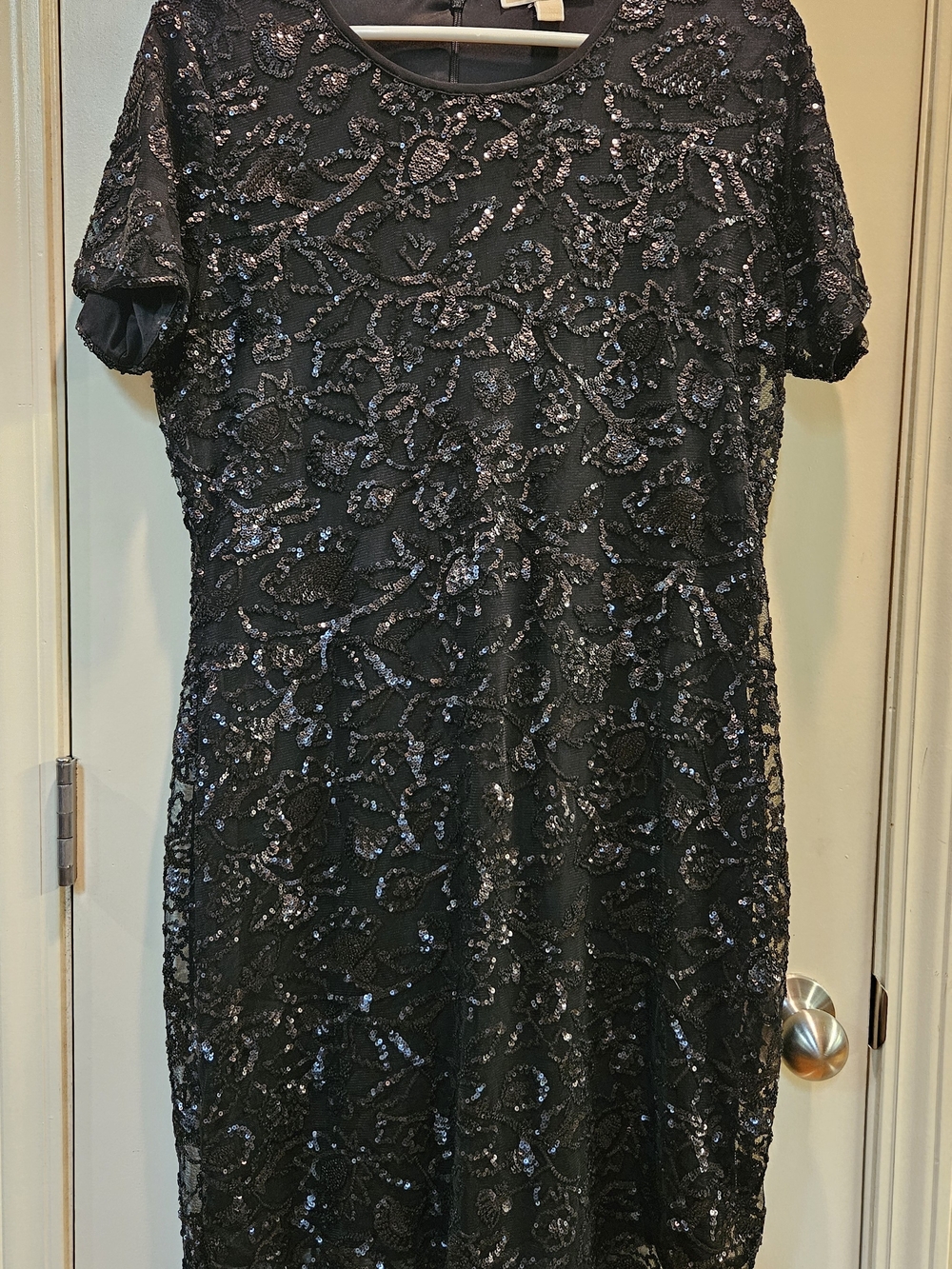 Michael Kors Black Sequin Midi Dress